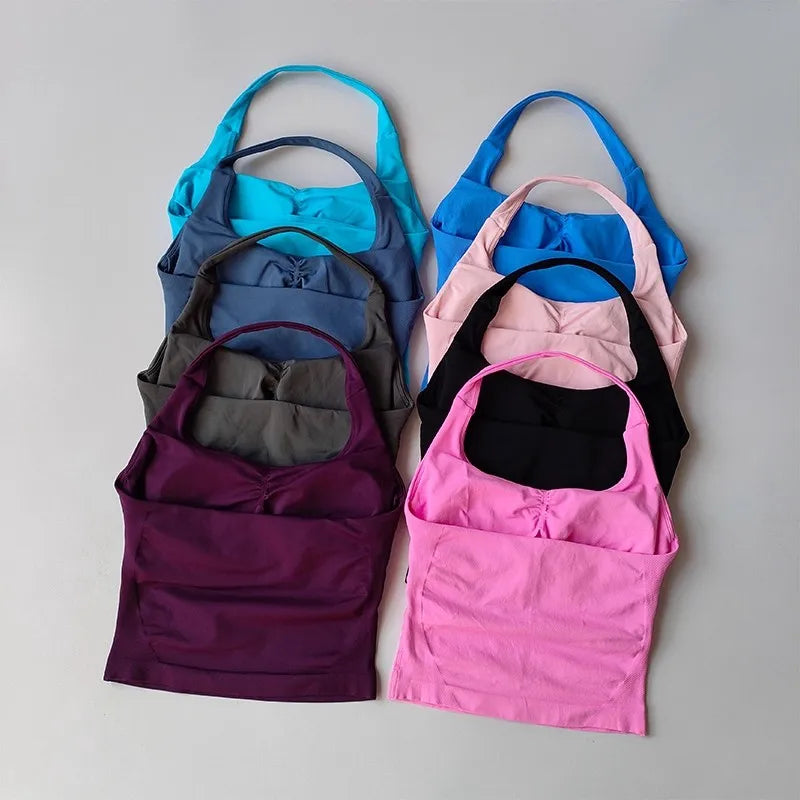 Gilet da yoga con scollo all'americana sport corsa antiurto - immagine 3