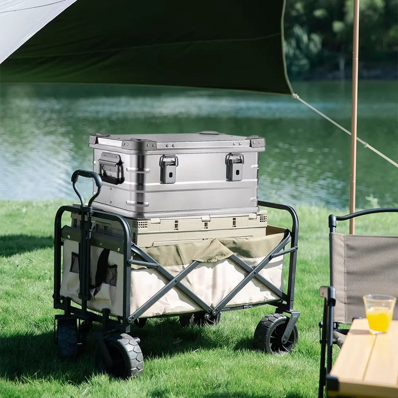 30-80L Scatola di immagazzinaggio esterna Campeggio Picnic Viaggio Lega di alluminio Scatola di grande capacità Accessori Borsa di immagazzinaggio Accessori per escursionismo