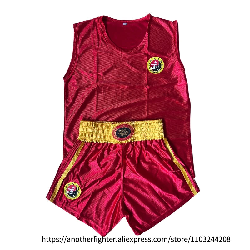 Gilet e pantaloncini da boxe Muay Thai Uomo Donna Bambino Sanda Wushu Arti - immagine 14