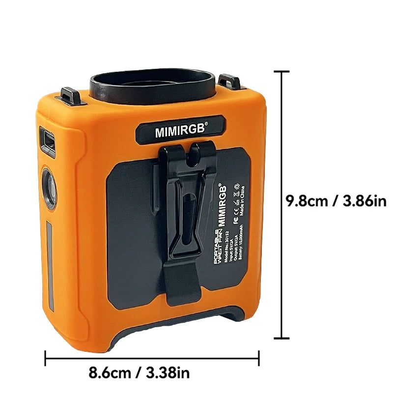 Ventilatore Portatile 20000mAh con LED – Mini Fan da Collo Ricaricabile per Outdoor & Emergenze