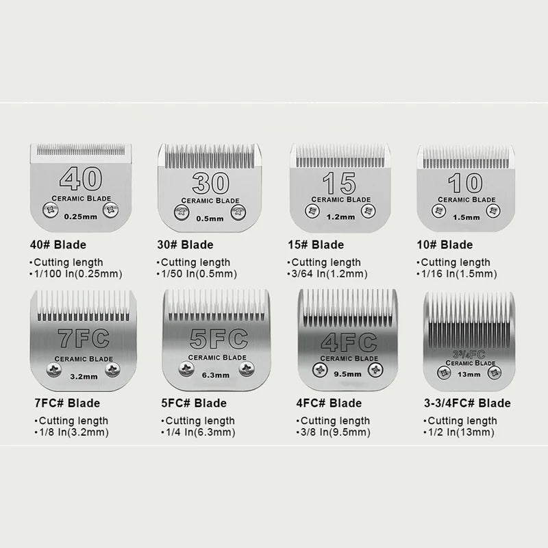 Lama in ceramica staccabile per cani e gatti compatibile con Andis,Oster A5 e 76, tagliapeli per animali serie Wahl KM 10