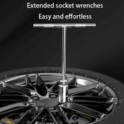 Chiave a Bussola con Impugnatura a T 6-19mm, Chiave Esagonale Estesa di Grado Industriale, Utensile Manuale a Forma di T per Riparazione Auto, Bici, Macchinari e Uso Domestico