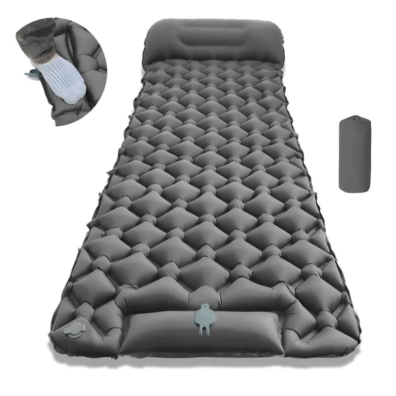 Materassino Gonfiabile Campeggio Ultraleggero con Cuscino – Tappetino Outdoor Pieghevole con Pompa Integrata