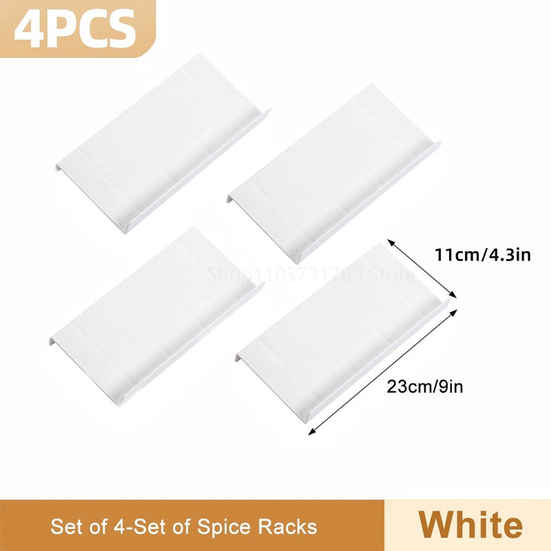 Organizzatore cassetti per spezie da cucina a 4 strati Porta spezie regolabile per barattoli di spezie Bottiglie per condimenti Armadietto dispensa Organizzatore da cucina