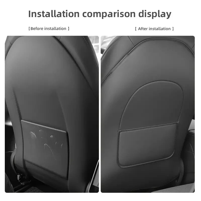 Tappetino Schienale Tesla Model 3/Y – Protezione Sedile Antigraffio in Pelle Premium - Campeda