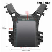 Gilet da allenamento per esterni MOLLE (incluso emblema bandiera americana) con - immagine 3