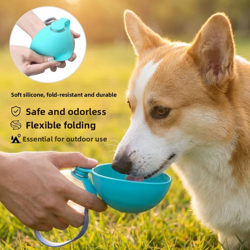 Bottiglia per Cani Antigoccia da 285ML Accessorio Viaggio Leggero Animali - immagine 2