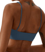 Reggiseno sportivo incrociato sul retro in tessuto super morbido fitness top - immagine 5