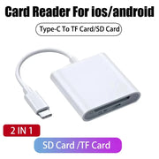 Lettore di Schede SD e TF per iPhone Adattatore Fotocamera Samsung Xiaomi iPad - immagine 11