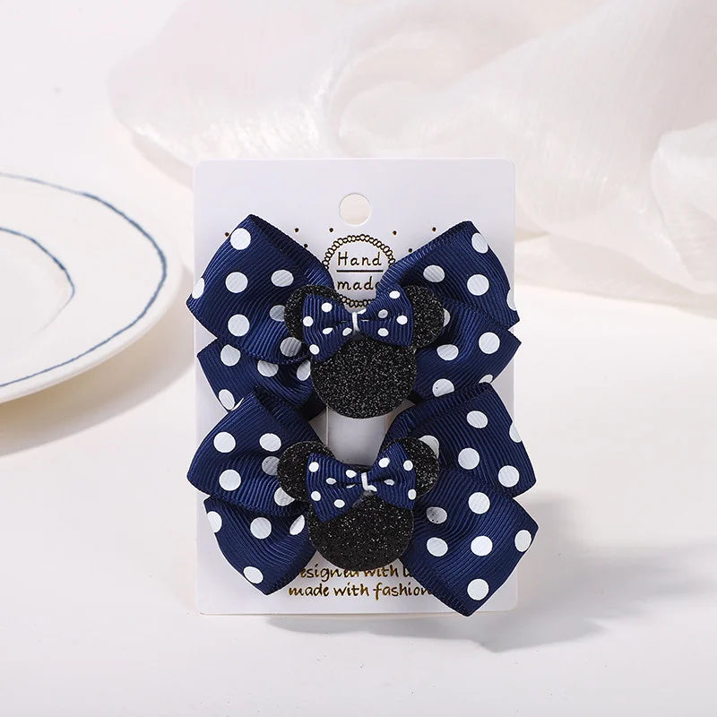 Fermagli per capelli bambina 2 pezzi con fiocco a pois, mollette cartoon adorabili, accessori capelli boutique per bambini - Campeda