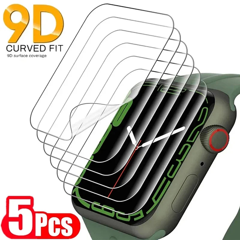 5PCS Hydrogel Film for Apple Watch 9 5 6 10 3 2 11 40MM 44MM 42MM 46MM Screen Protector for Apple Watch Ultra 49MM 7 8 41MM 45MM