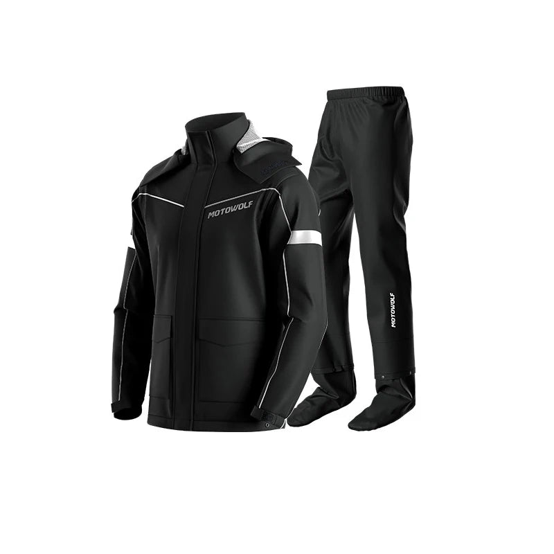 Tuta da pioggia per moto impermeabile divisa Giacca e pantaloni ciclismo Leggero - immagine 12
