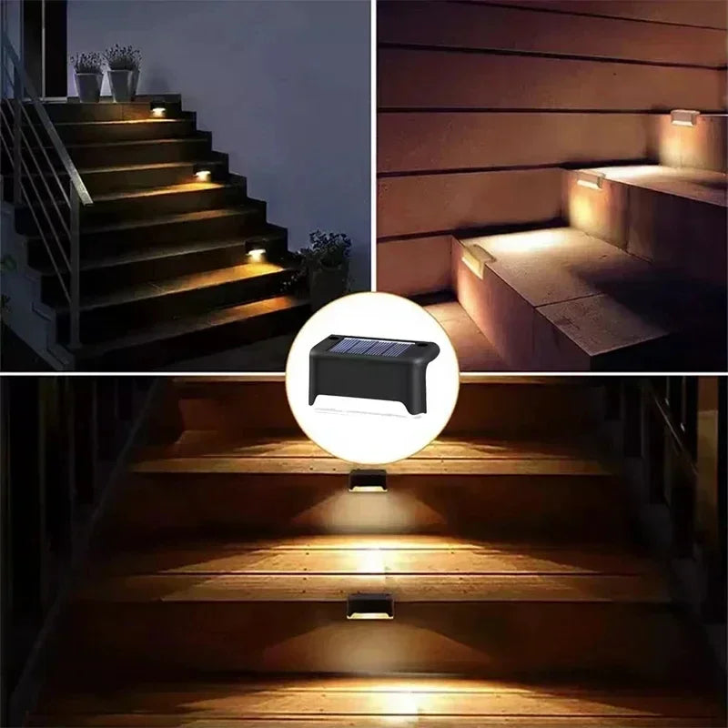 Luci solari per ponte confezione da 12 luci per gradini per esterni lampada solare a Led impermeabile per ringhiera scale recinzione per gradini Patio e percorso