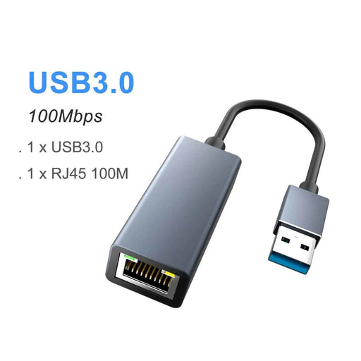 2500Mbps USB 3.0 Tipo-C a scheda di rete RJ45 Adattatore 2.5G Convertitore Gigabit Ethernet Lan Hub per PC portatile per Windows 8.1/10/11 - Campeda