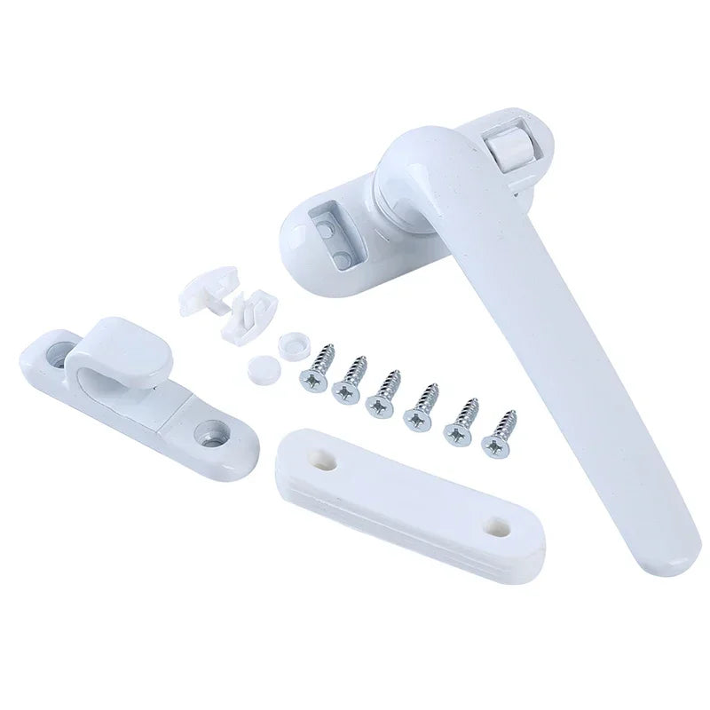 Maniglia per finestra a battente universale Maniglie porte Serratura ruota con fibbia - White Left - immagine 4
