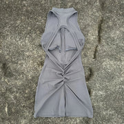 Pantaloncini da yoga attillati in vita con scrunch tinta unita Set donna cerniera - immagine 7