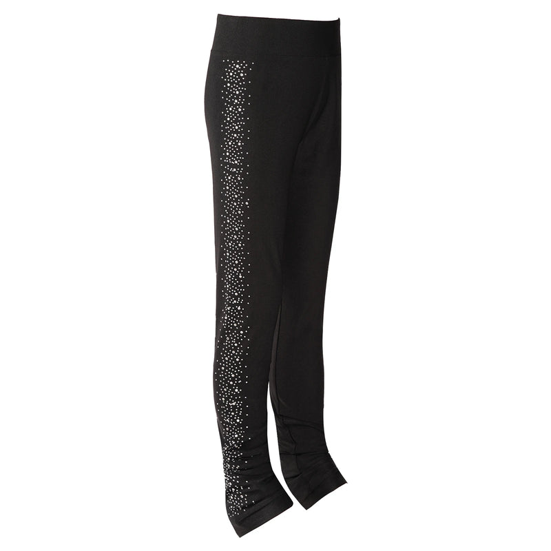 Pantaloni da pattinaggio di figura per ragazze adolescenti Strass laterali Leggings - immagine 3