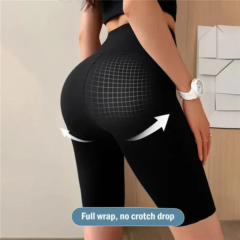 M-XL Pantaloncini sportivi da donna Pantaloncini sportivi da donna Nuovo ciclismo Jogging Fitness Vita alta Push Up Pantaloncini da palestra Leggings Abbigliamento da yoga