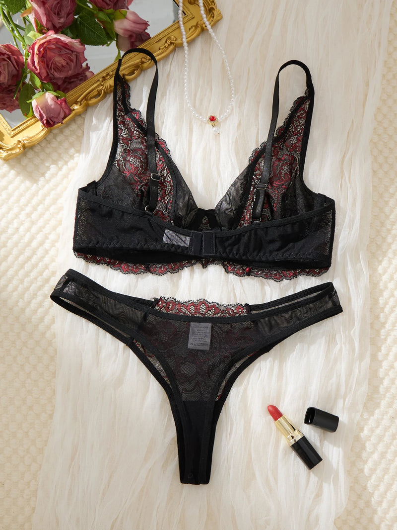 Reggiseno sexy completi da donna trasparente - immagine 3