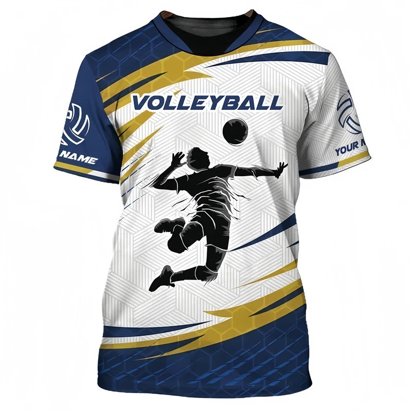 Magliette grafiche da pallavolo di moda per uomo Estate Casual Nome personalizzato - immagine 13