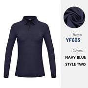 PGM Polo da golf donna ad alta elasticità T-shirt traspirante a maniche lunghe - immagine 15