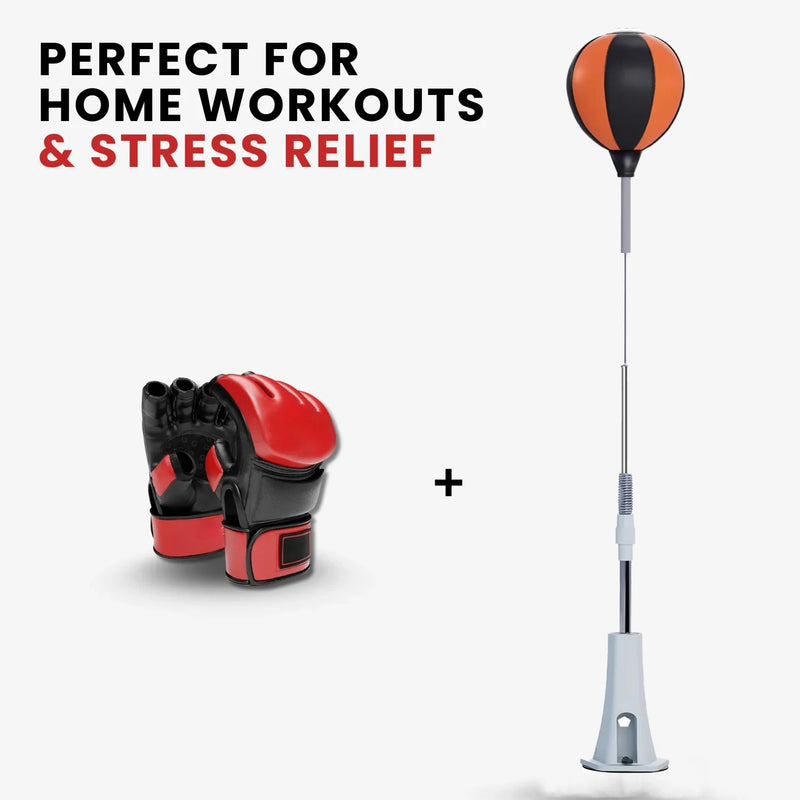 Sacco da Boxe Cobra Reflex con Asta Regolabile – Allenamento Velocità e Riflessi Home Fitness - Campeda