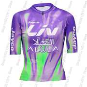 Completo Ciclismo Donna Jayco Alula Maglia a Maniche Corte e Salopette Bici da - immagine 13