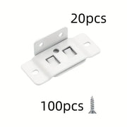 4 Paia di Fibbie Fissaggio in Metallo Due Uno - white 20pcs - immagine 5