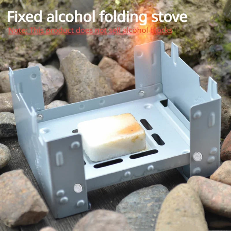 Fornello ad Alcol Pieghevole da Campeggio – Mini Stove Portatile per Outdoor, Trekking & BBQ
