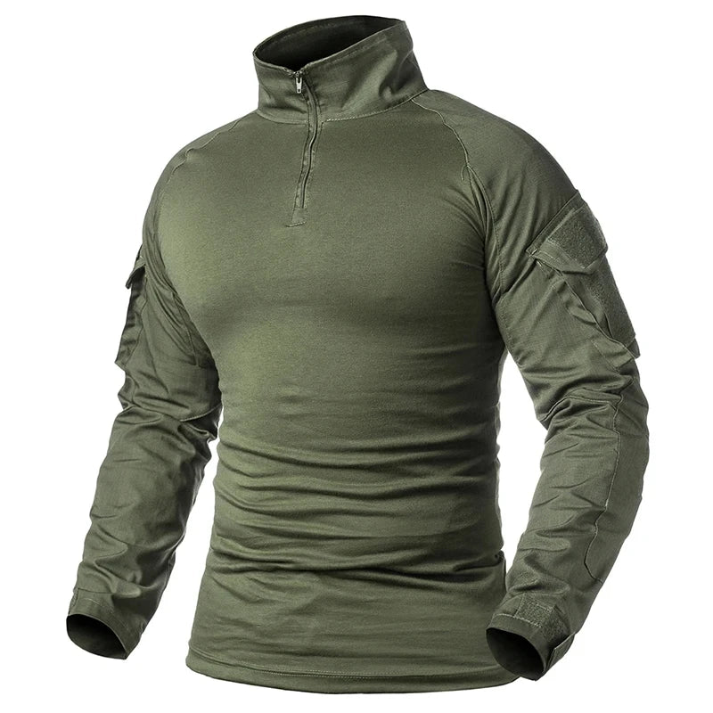 Tute tattiche verdi Uniforme da esterno Abbigliamento uomo Tuta allenamento Camicie - immagine 9