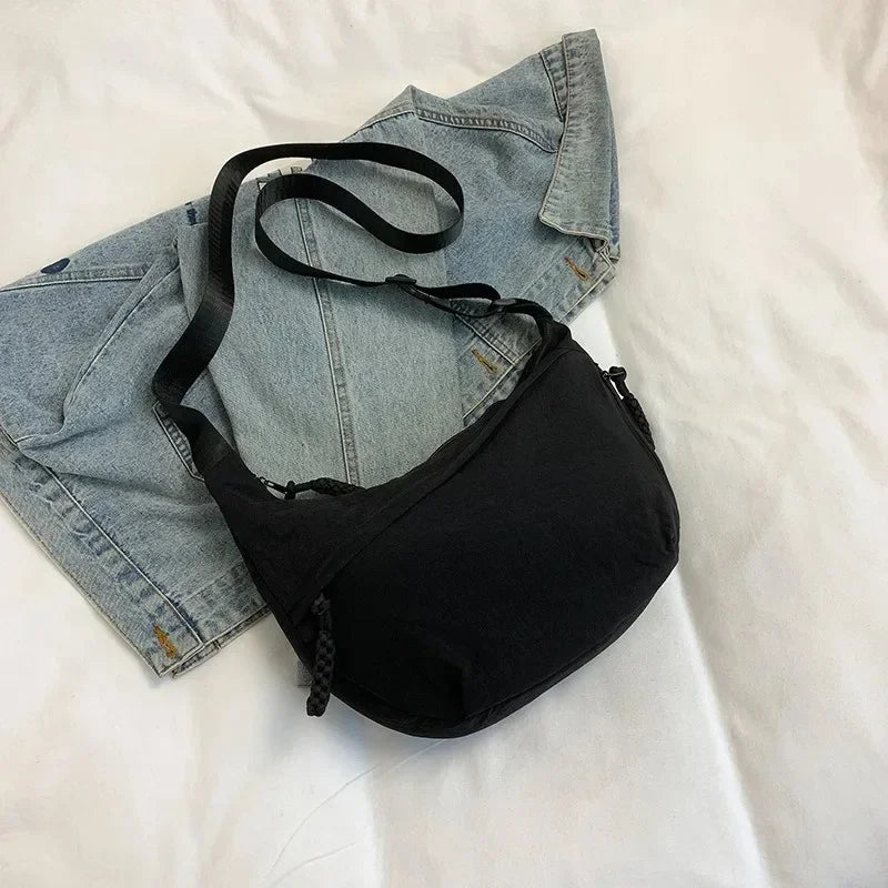 Borsa a Tracolla Minimal Unisex – Borsa in Nylon Multifunzione Stile Casual Quotidiano
