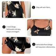 Indumenti da notte donna vestiti per la casa Sexy camicia con stampa floreale - immagine 5