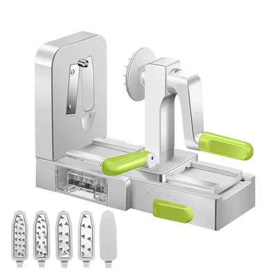 Spiralizer 5 Lame per Verdure Affettatrice multifunzione per spaghetti di zucchine, pasta vegetale e tagli creativi