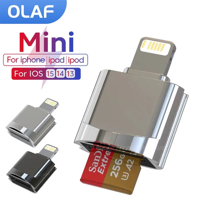 Convertitore lettore di schede Micro SD TF per iPhone 13 12 Pro OTG - immagine 3
