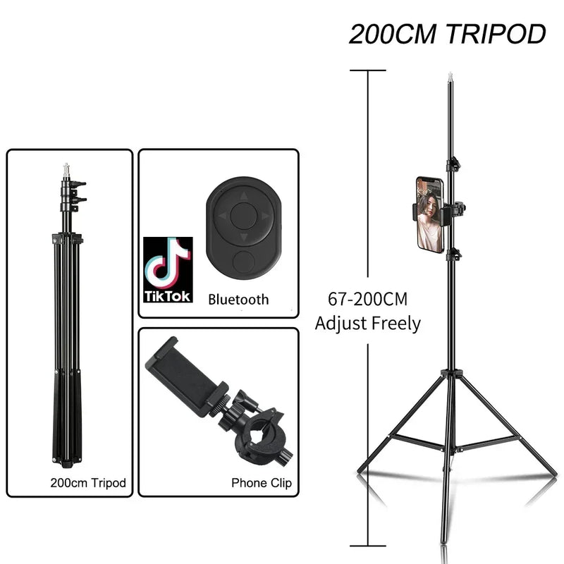 Treppiedi per selfie da 200/170/150/55 cm in alluminio - immagine 12