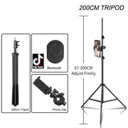 Treppiedi per selfie da 200/170/150/55 cm in alluminio - C 200cm - immagine 7