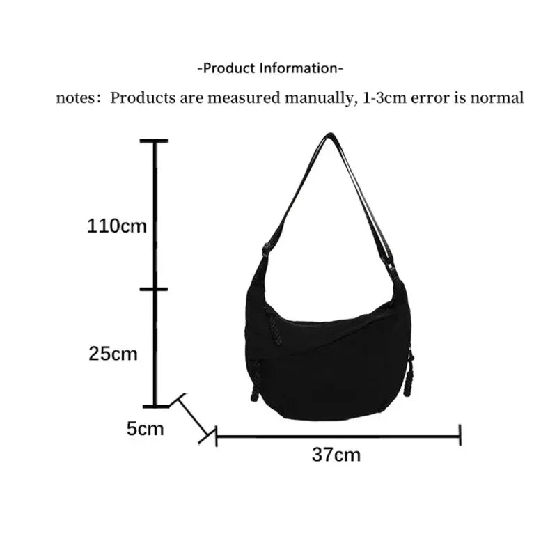 Borsa a Tracolla Minimal Unisex – Borsa in Nylon Multifunzione Stile Casual Quotidiano