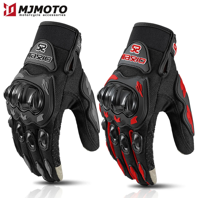 Guanti Moto Estivi Touch Screen – Traspiranti Antiscivolo con Protezione Nocche, Guanti Motocross e Racing Unisex - Campeda