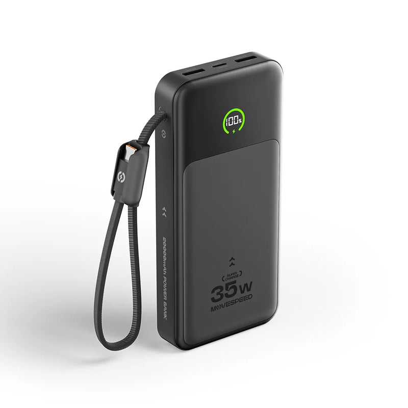 【CCC】MOVESPEED P20 Power Bank a Forma di Lama 20000mAh 35W Ricarica Rapida - Black powerbank