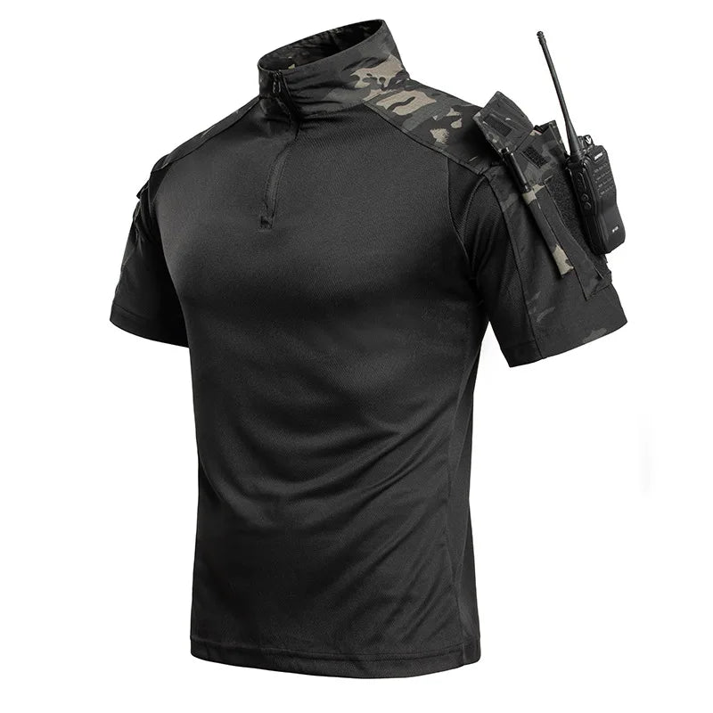 Maglia Tattica da Combattimento per Uomo Manica Corta con Zip 1/4 - BCP XS(US 34) - immagine 29