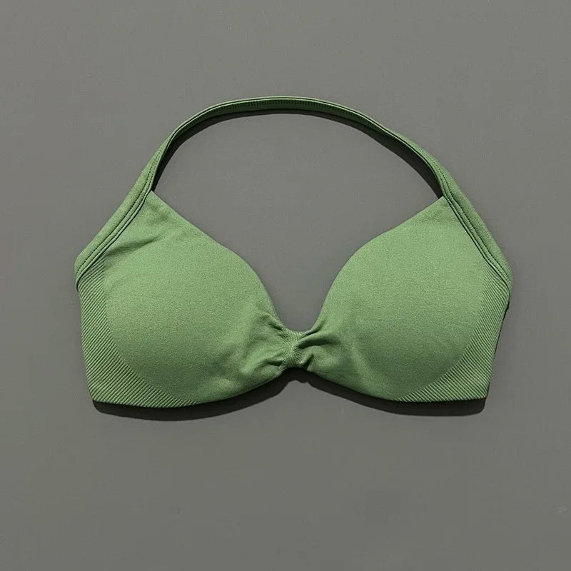 Reggiseno sportivo con spalline Intimo yoga Donna Palestra Top Corsa Esercizio senza - immagine 19