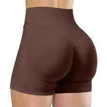 Pantaloncini da yoga estivi a vita alta per donna Pantaloni da fitness da corsa alla moda e sexy Leggings da yoga tinta unita Collant elastici