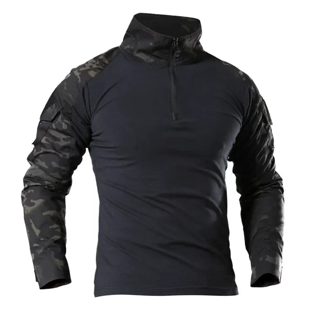 T-shirt da trekking tattiche all'aperto uomo combattimento esercito militare CP - immagine 3