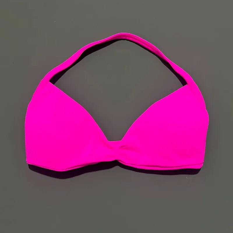 Reggiseno sportivo con spalline Intimo yoga Donna Palestra Top Corsa Esercizio senza - Bright Fuchsia - immagine 32