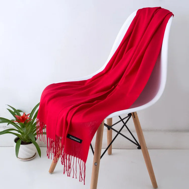 Sciarpa di Pashmina da donna Scialli Morbida sensazione cashmere Foulard viaggio - 4 - immagine 7