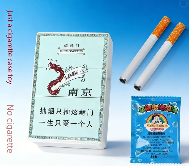 Scatola di sigarette divertente e strana INS, giocattolo e accessorio fotografico, come regalo per il tuo amico, dispositivo per bolle di sapone, macchina per bolle portatile da esterno, regali per feste.