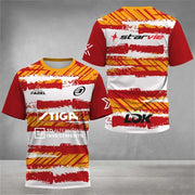 T-shirt da tennis ad asciugatura rapida uomo moda allentate estive padel corsa per - immagine 5