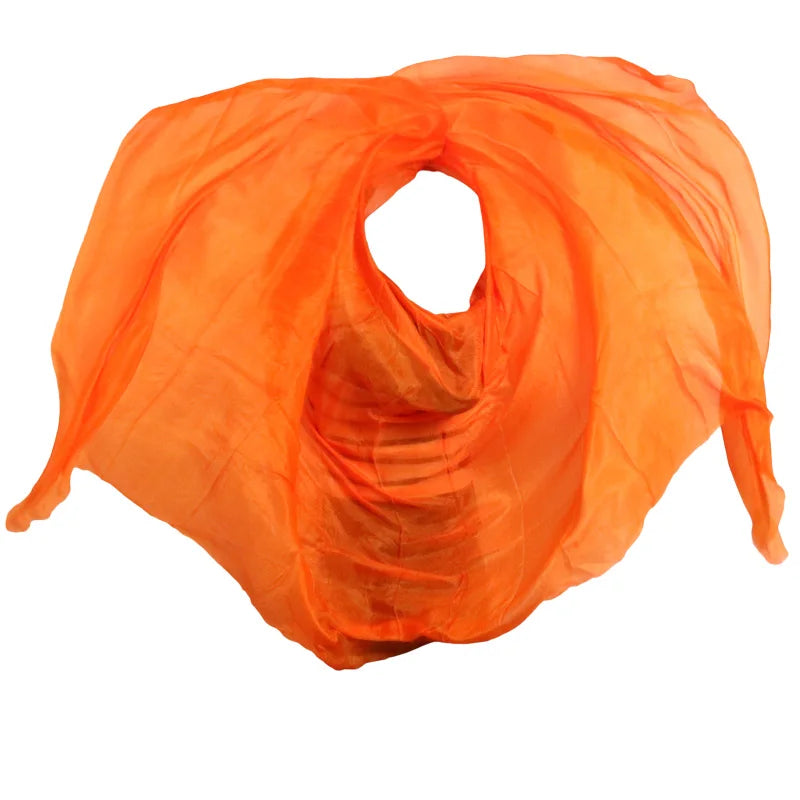 100% seta Performance Danza Tinta unita Texture leggera Velo Scialli Sciarpa da donna - immagine 4