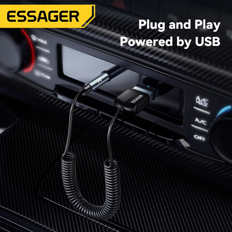 Essager USB Bluetooth 5.0 Ricevitore Adattatore Aux per auto Jack da 3 - immagine 6
