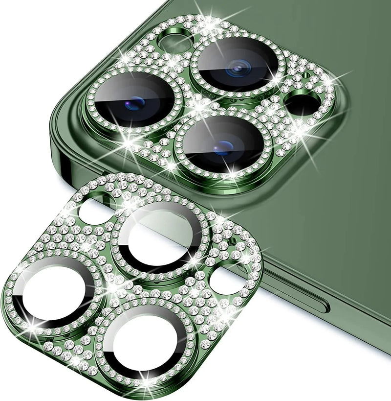 Diamond Camera Lens Protector for iPhone 16 13 12 11 Pro Max Mini Metal Lens Protector for iPhone 15 14 Pro Max 16 Plus Glasses